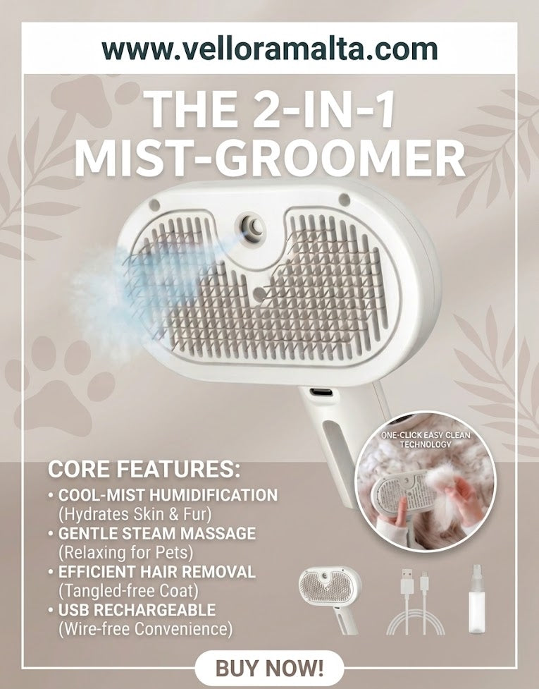 Cat Shedding Steamer Brush, 3 in 1 Self Cleaning Dog Brush for Long and Short Hair